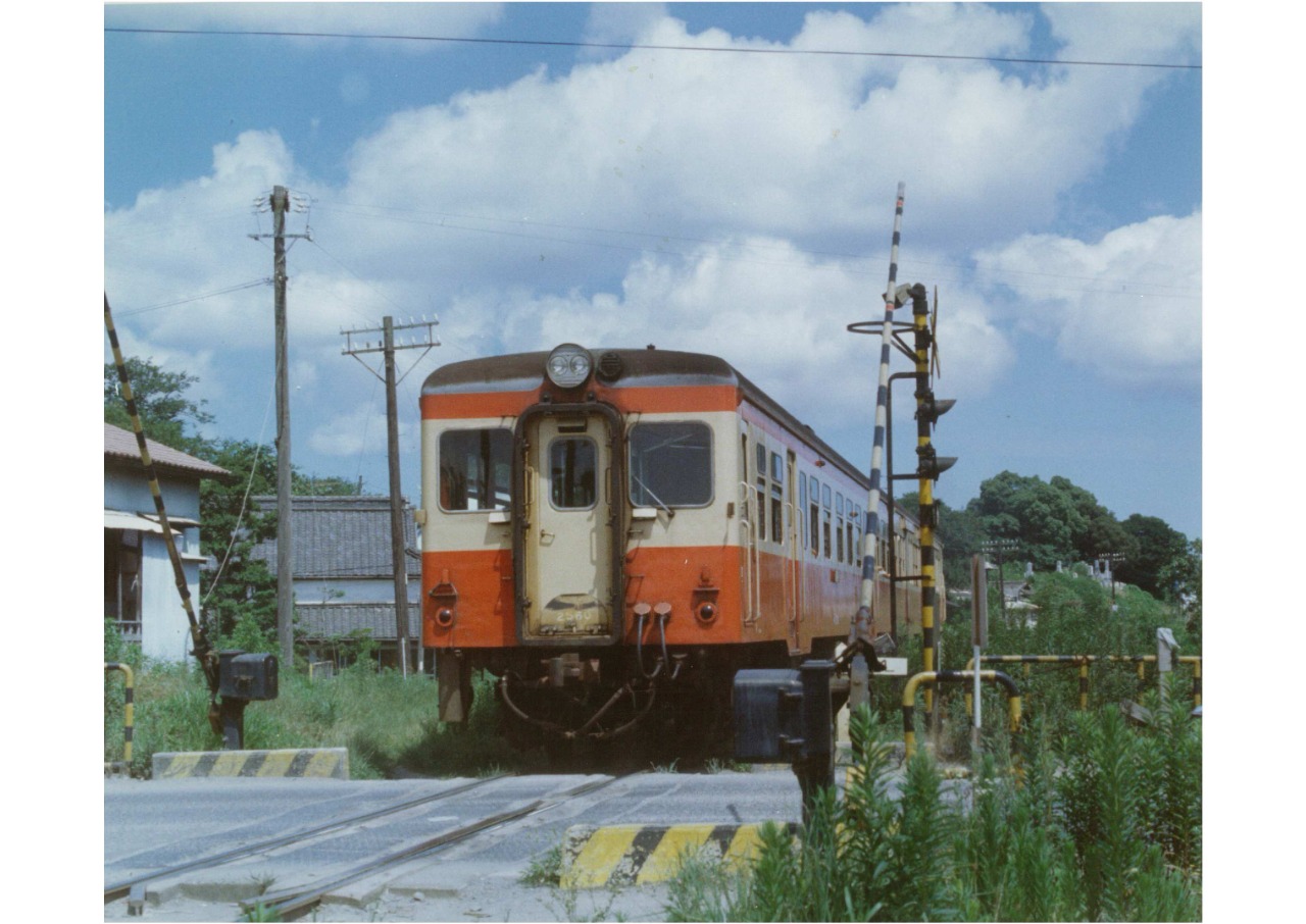 県道48号線を走る電車